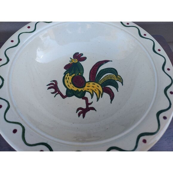 Metlox Poppytrail California Provincial Rooster 10" Serving Bowl Open Vegetable - Picture 2 of 5